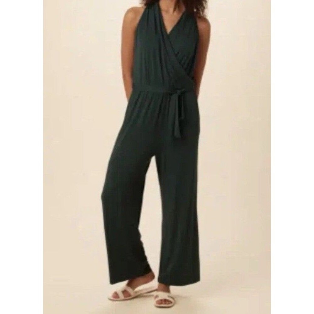 Amour Vert Agnes Dream Knit Jumpsuit Women's Sz3x Green Sustainable Comfort USA